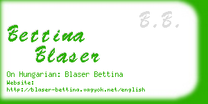 bettina blaser business card